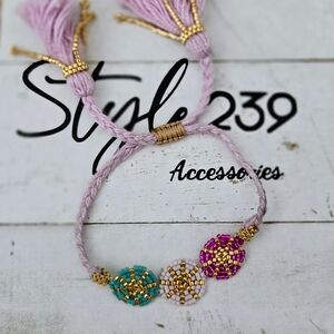 Miyuki Tassel Adjustable Bracelet